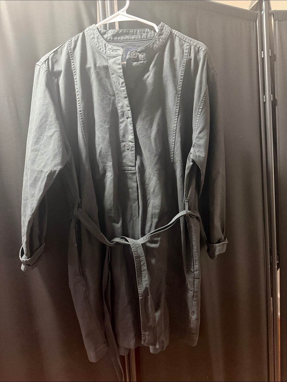 GAP Dark Green Shirt Dress with Tie Belt